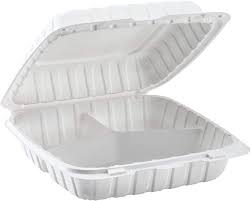 Choice 1-Compartment Container: (9 7/16 x 9 x 3 1/4)